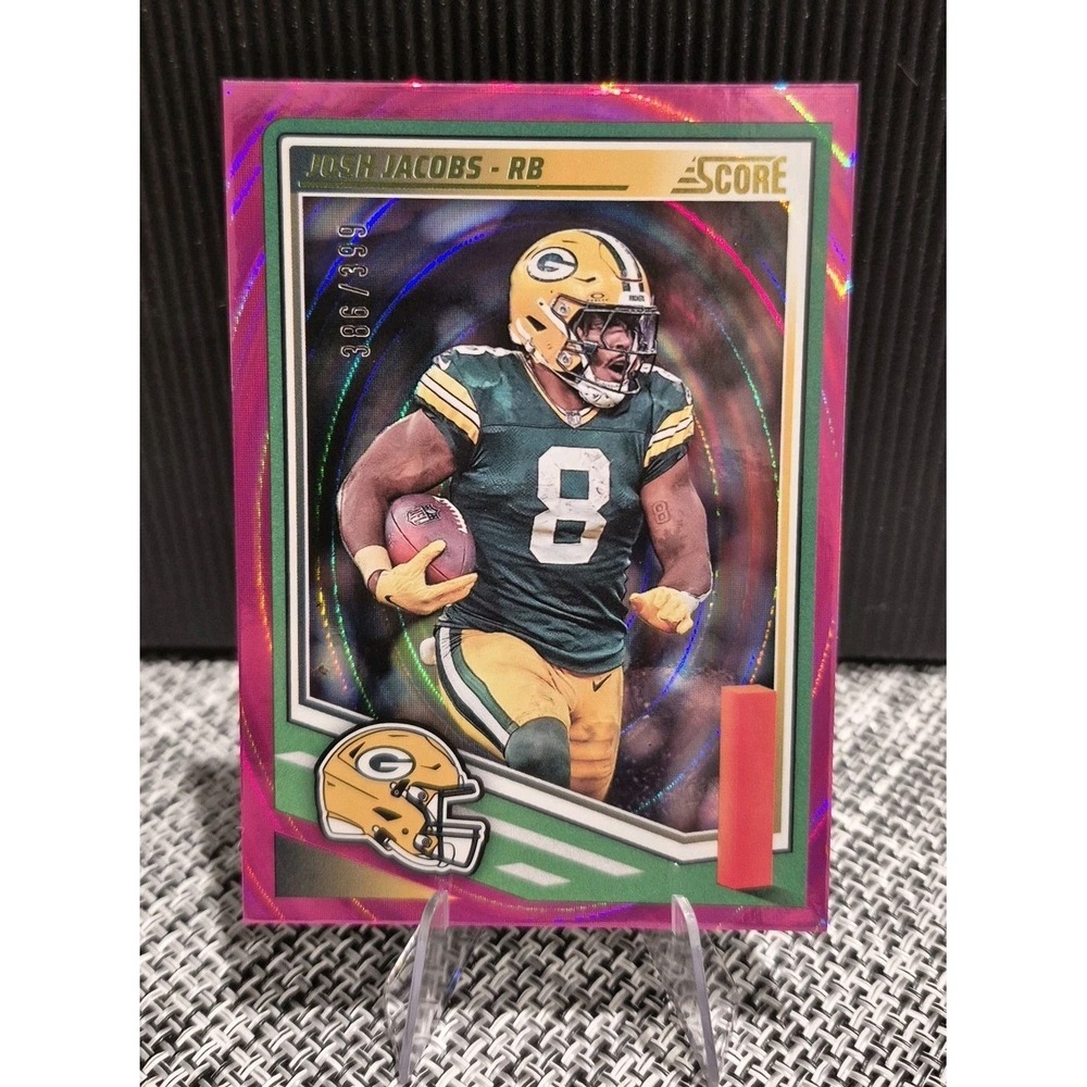 2025 Score Josh Jacobs #190 Pink Ellipse /399 Green Bay Packers